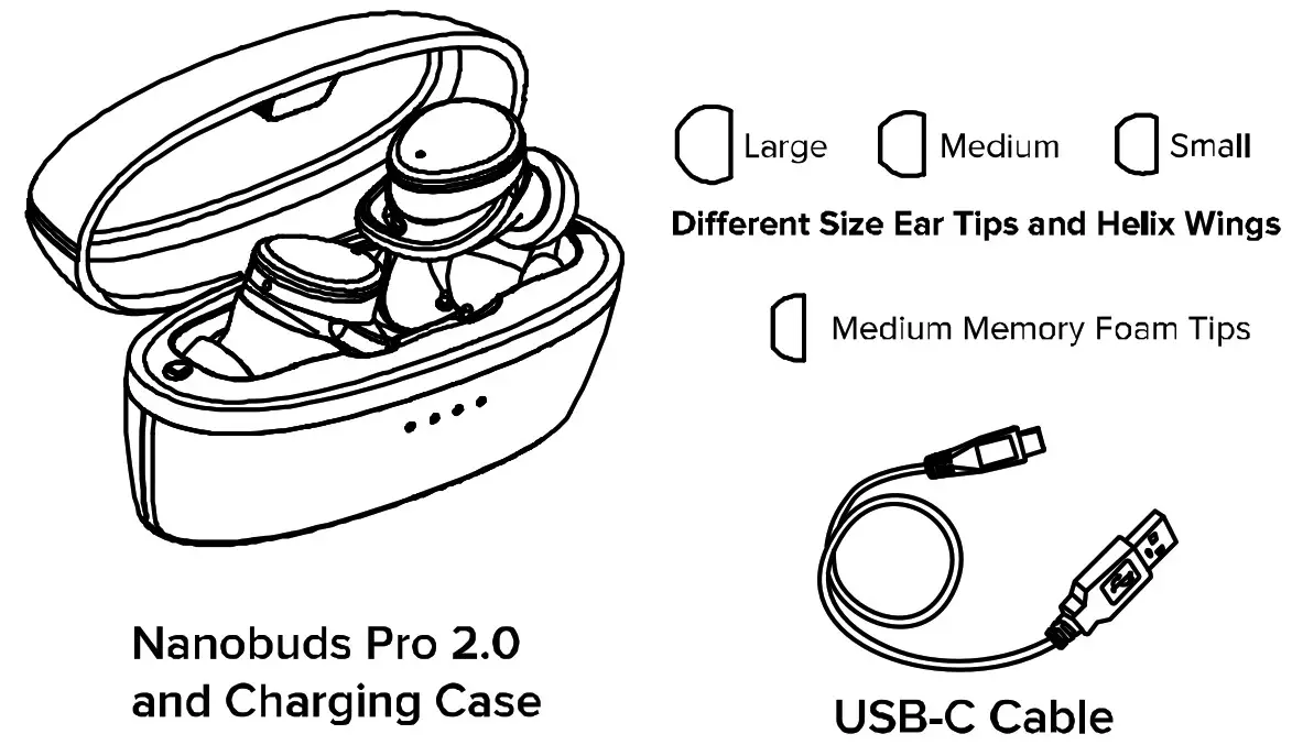 TRANSTYLE TW95RH3 AL Nanobuds Pro 20 Wireless Earbuds with Charging Case - fig
