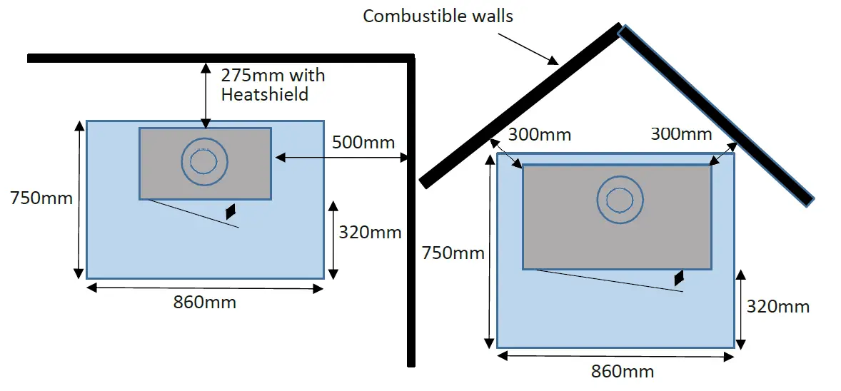 hergom E-40 Freestanding Wood Fireplace 3