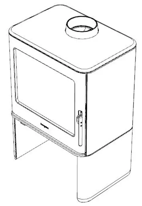 hergom E-40 Freestanding Wood Fireplace