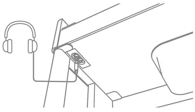 DONNER DDP 200 88 Keys Digital Piano - Headphones Connecting