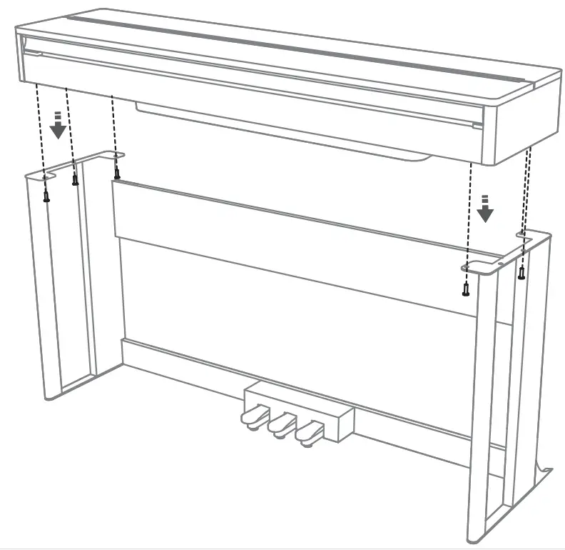 DONNER DDP 200 88 Keys Digital Piano - body leg 1