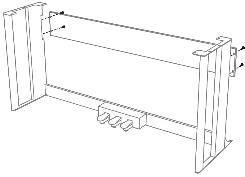DONNER DDP 200 88 Keys Digital Piano - body leg