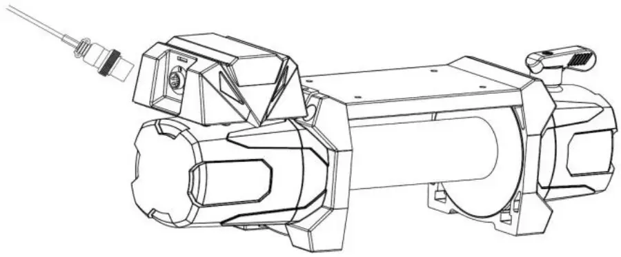 Uriah Products 12000lb Lbs 12V DC Electric Winch - socket 1