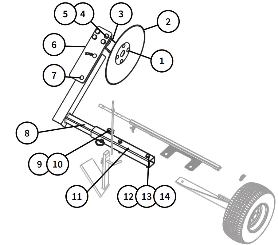 abi ATTACHMENTS ABI Force Z-23 Edger Attachment - parts 1