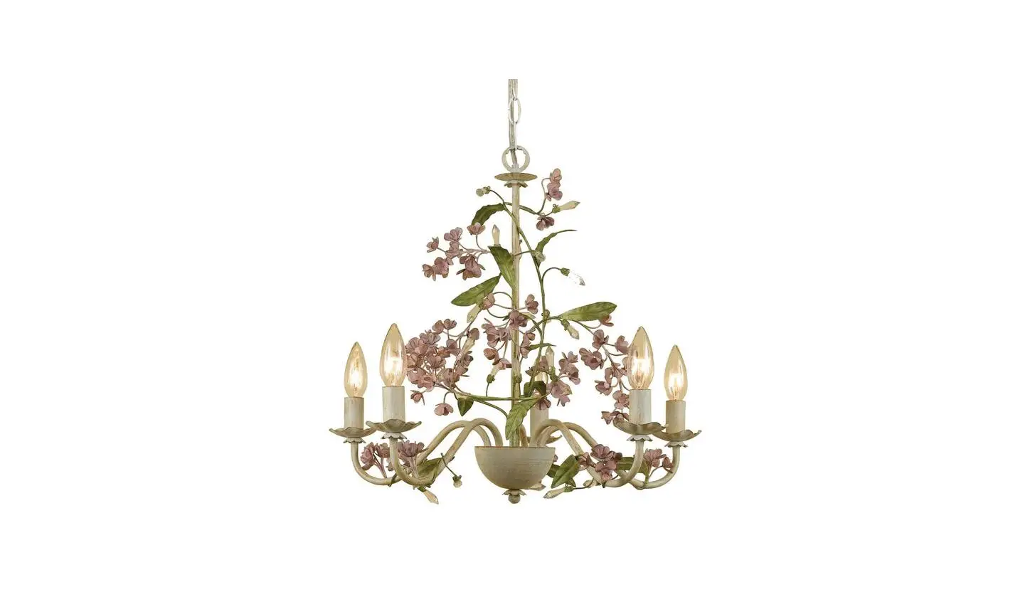 Hanover Hrusticflrrose-5ch Rustic Floral 5 Light Chandelier Instruction Manual