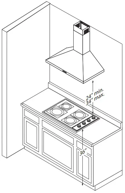 Albert Lee RH01030AS Custom Hood Series Pyramid Wall Hood - fig 2