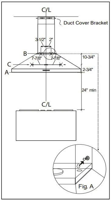 Albert Lee RH01030AS Custom Hood Series Pyramid Wall Hood - fig 5