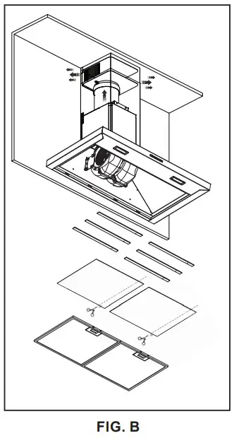 Albert Lee RH01030AS Custom Hood Series Pyramid Wall Hood - fig 7