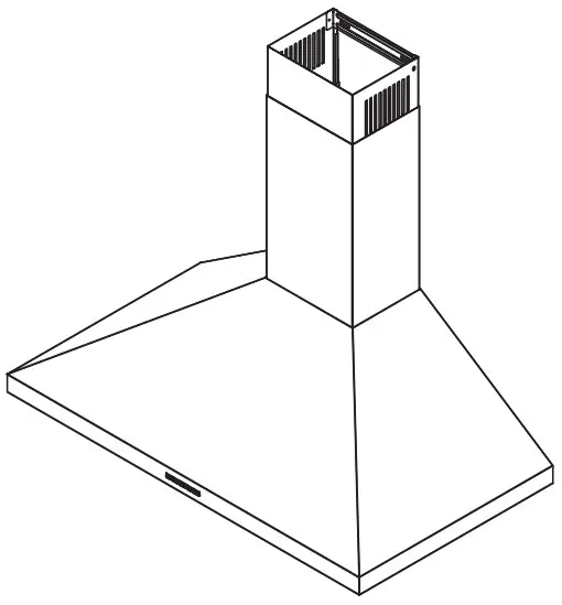 Albert Lee RH01030AS Custom Hood Series Pyramid Wall Hood