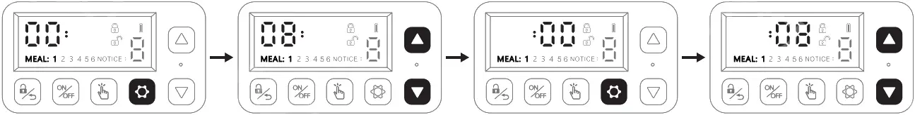 Eugad 4L Automatic Cat Food Dispenser - Meal Setting 1