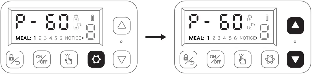Eugad 4L Automatic Cat Food Dispenser - Meal Setting 2