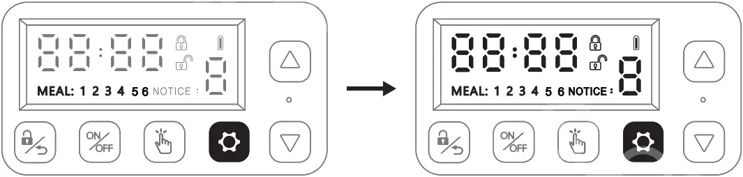 Eugad 4L Automatic Cat Food Dispenser - Meal Setting 3