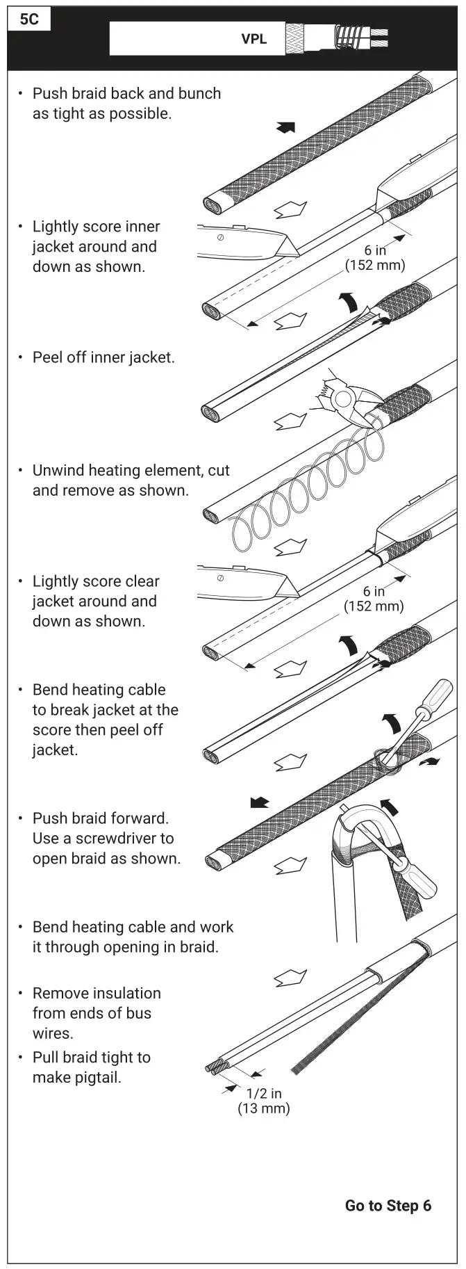 nVent RAYCHEM JBS-100-STB Single Entry Power Connection - Figure 5C