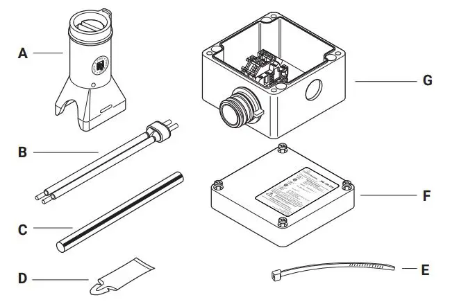 nVent RAYCHEM JBS-100-STB Single Entry Power Connection - OPTIONAL MATERIALS