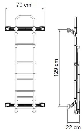 FIAMMA 08772-03A Bars Deluxe External Ladders Kit 3
