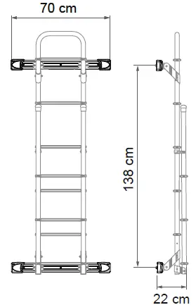 FIAMMA 08772-03A Bars Deluxe External Ladders Kit 4
