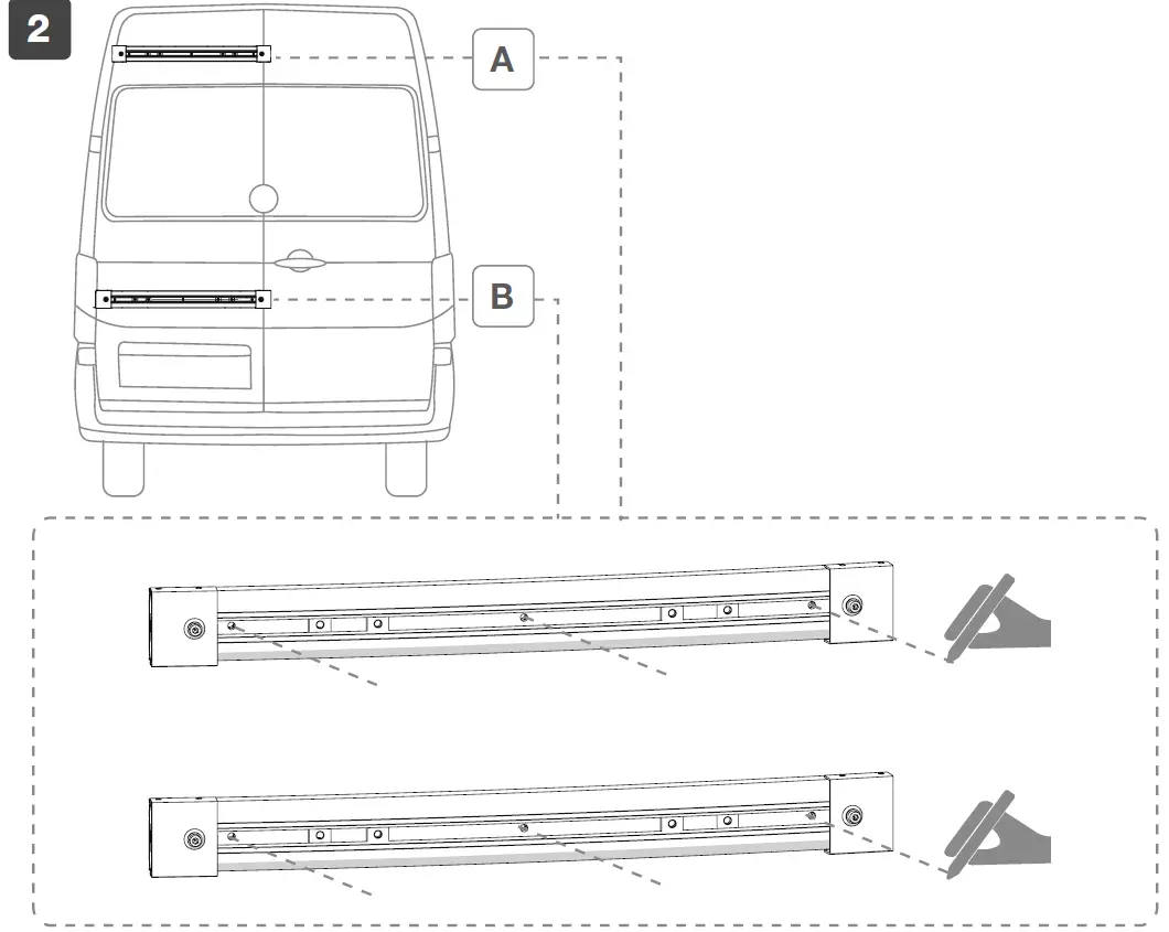 FIAMMA 08772-03A Bars Deluxe External Ladders Kit 9