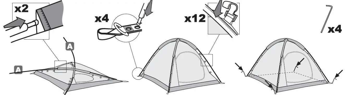 FERRINO Shaba 3 Hiking Tent Instruction Manual-fig-2