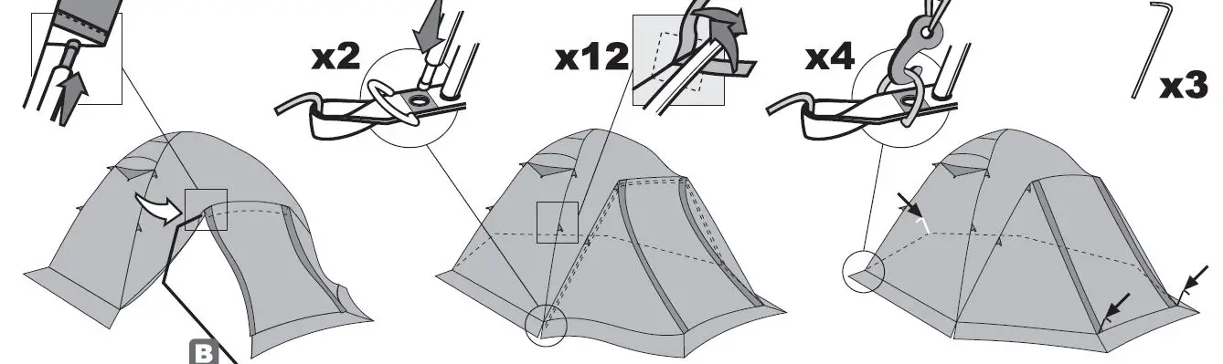 FERRINO Shaba 3 Hiking Tent Instruction Manual-fig-3