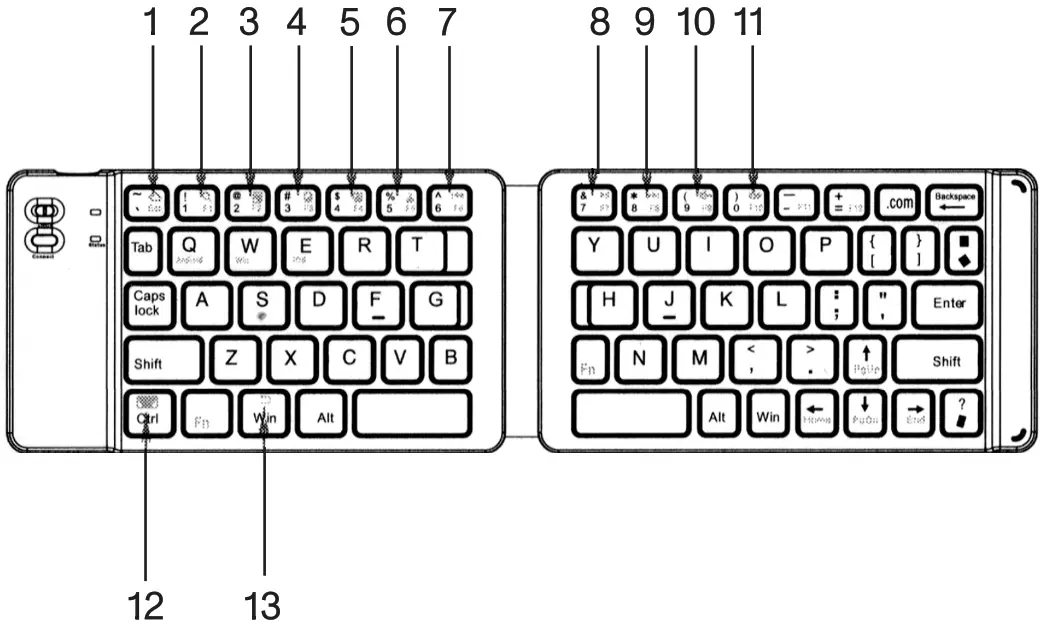 TYPO Foldable Wireless Keyboard - overview