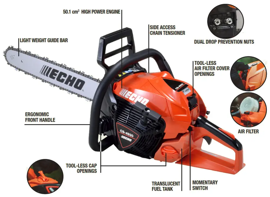 ECHO CS-4920 Gas Chain Saw - FEATURES & BENEFITS