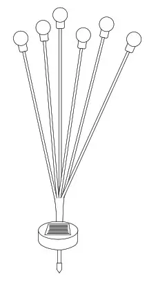 FLINQ FQC8275 Solar String Light Tiara - Install the lights 2