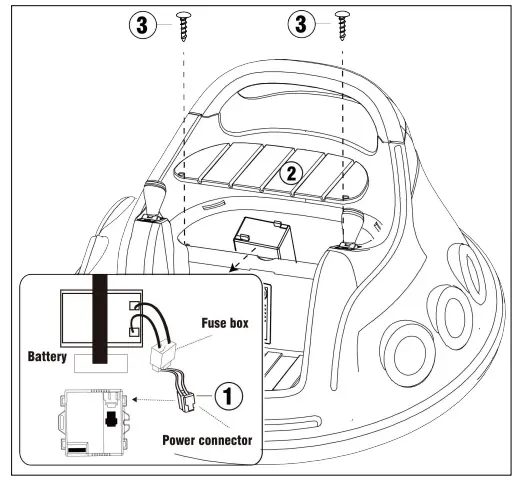 Joywhale B0BHWLZ6X3 12V Kids Ride on Bumper Car Race Toy Electric Battle Vehicle -fig 3