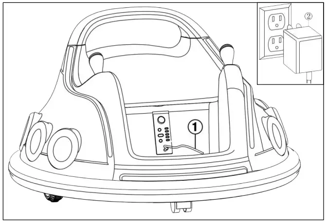 Joywhale B0BHWLZ6X3 12V Kids Ride on Bumper Car Race Toy Electric Battle Vehicle -fig 7