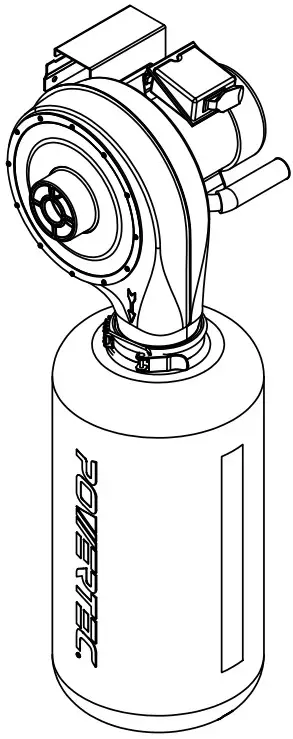 POWERTEC DC5371 Wall Mount Dust Collector -