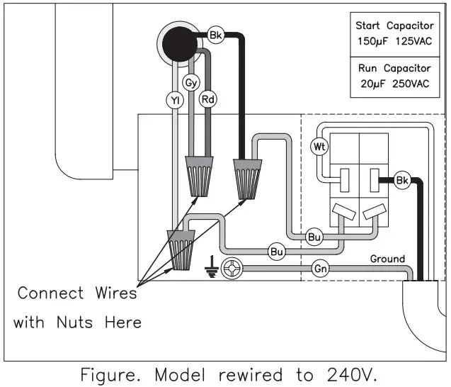 POWERTEC DC5371 Wall Mount Dust Collector - existing power
