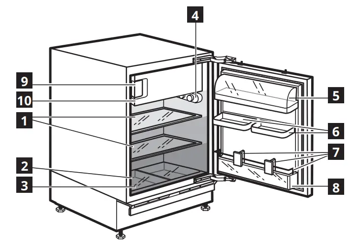 IKEA 404 432 27 HUTTRA Integrated Fridge - description