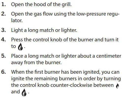 FIG 23 Igniting the burners with a match or long lighter.JPG