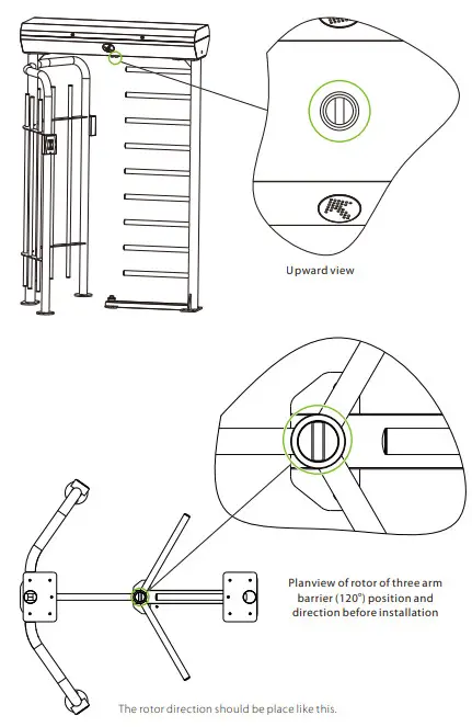 ZKTeco FHT Series Full Height Turnstile Series - Upward view