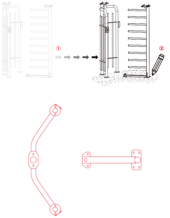 ZKTeco FHT Series Full Height Turnstile Series - floor