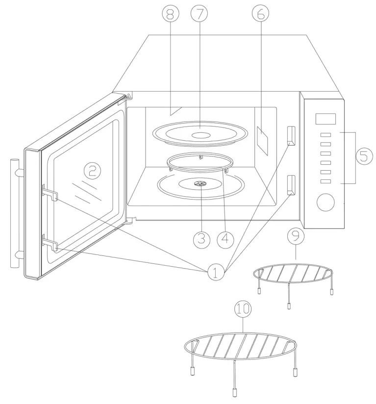 SEVERIN MW 7773 Microwave Oven - Parts of the appliance
