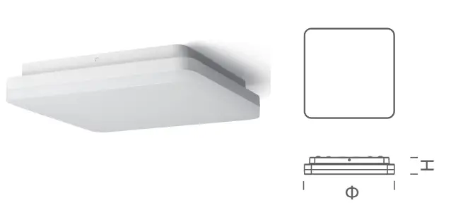 HALCYON LED315 260mm Slice Square Dimmable Select 3K-4K Triple Wattage