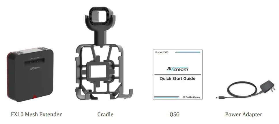 Franklin FX10 JEXtream AX1800 WiFi 6 Mesh Extender User Manual - This Box Contains