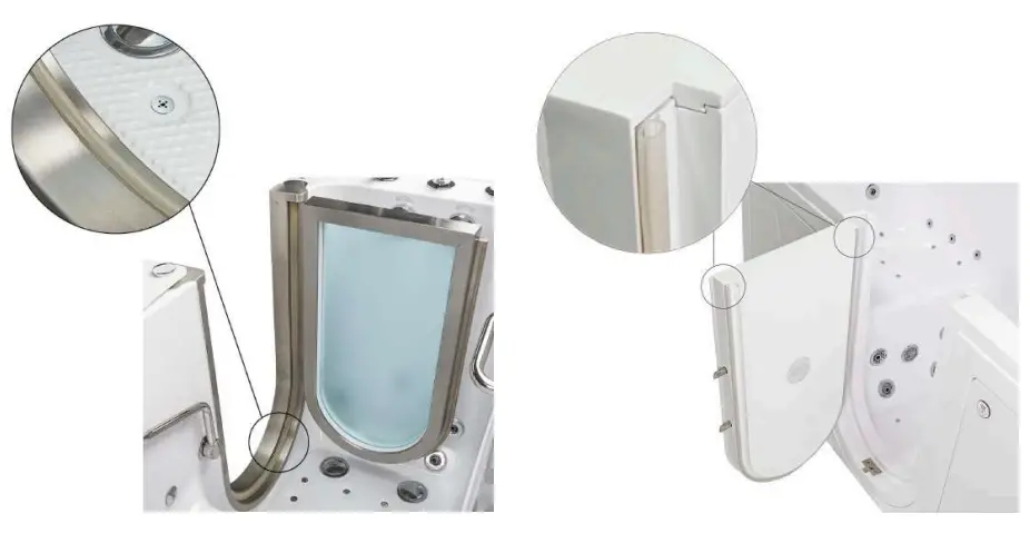 ella ACRYLIC Walk In Bathtubs - Door Seal