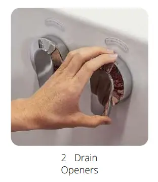 ella ACRYLIC Walk In Bathtubs - Drain