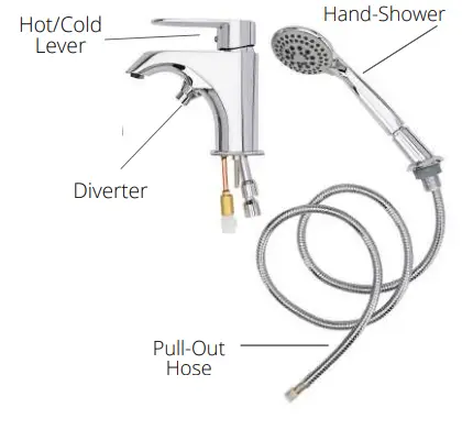 ella ACRYLIC Walk In Bathtubs - Drain1