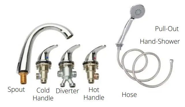 ella ACRYLIC Walk In Bathtubs - Drain3