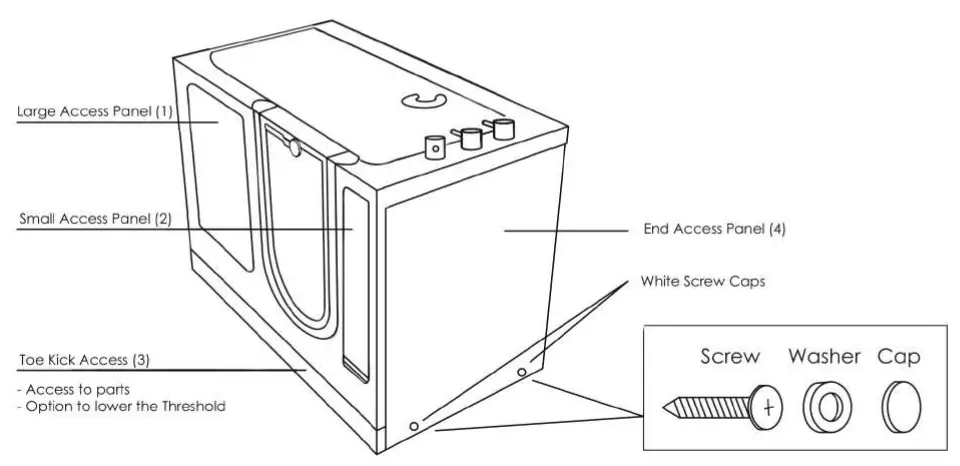 ella ACRYLIC Walk In Bathtubs - shippers3