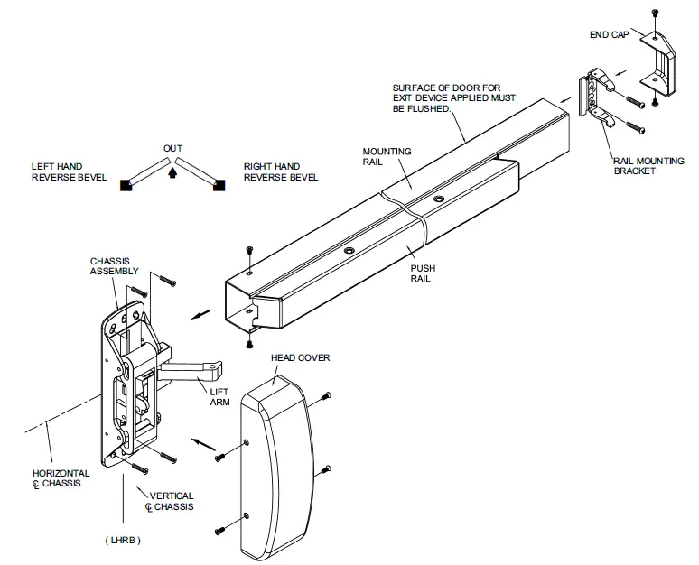 CAL-ROYAL-N-FMR9800-Series-Mortise-Exit-Device-fig-1