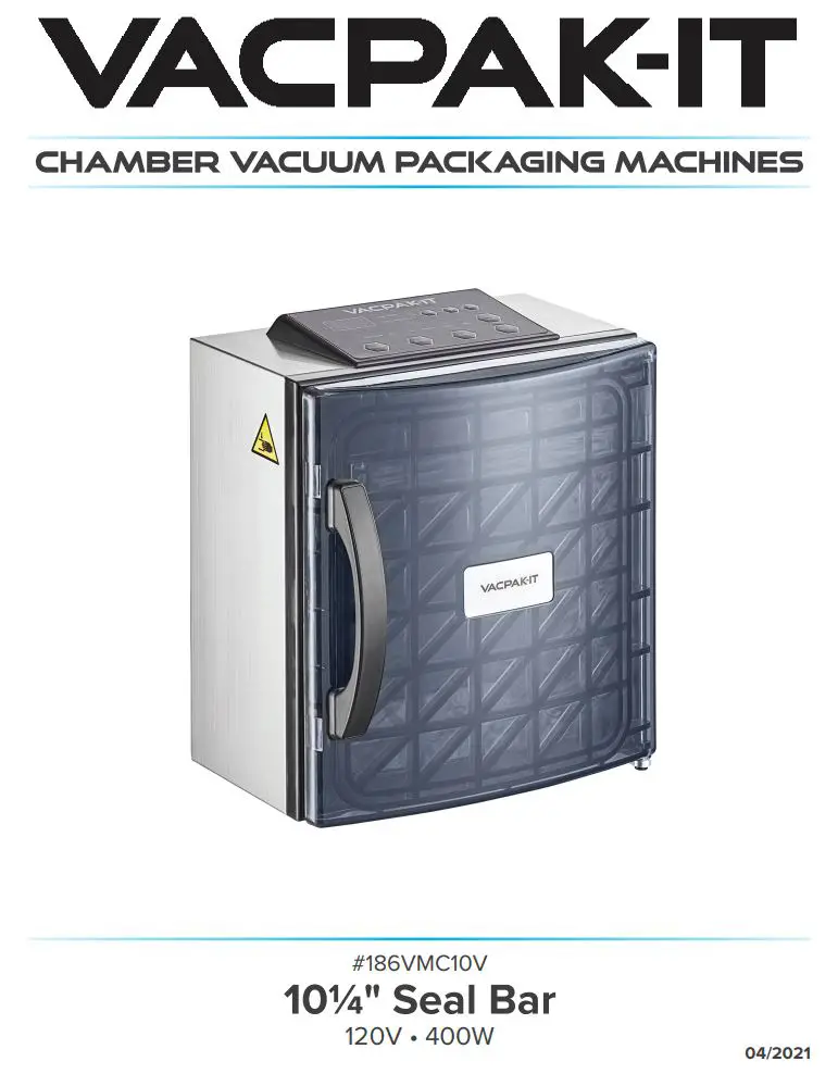 VacPak-It 186VMC10V Seal Bar Instruction Manual