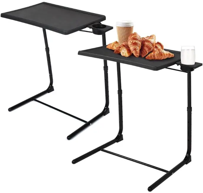 JAXPETY HG61Y1246 Folding TV Tray Table Laptop Stand Cup Holder