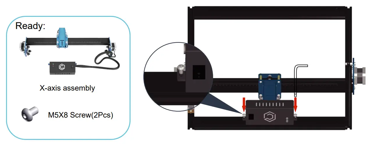 COMGROW Z1 Laser Engraver - Support Foot 1