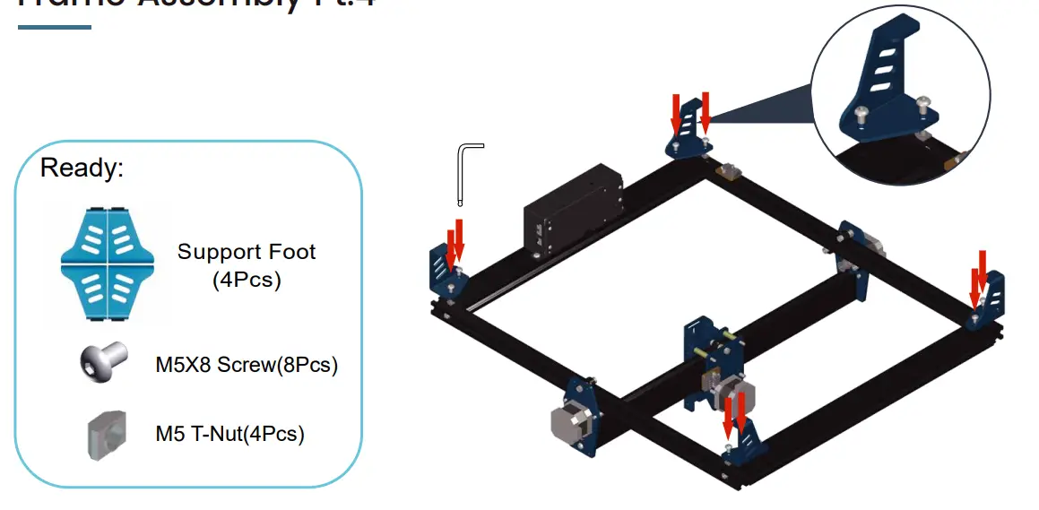 COMGROW Z1 Laser Engraver - Support Foot