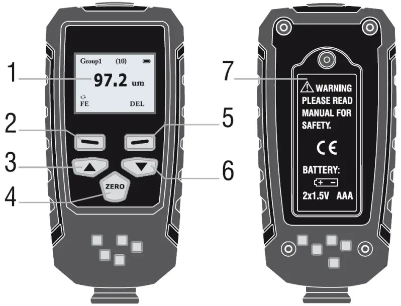 PCE-CT 65 Coating Thickness Gauge - Device