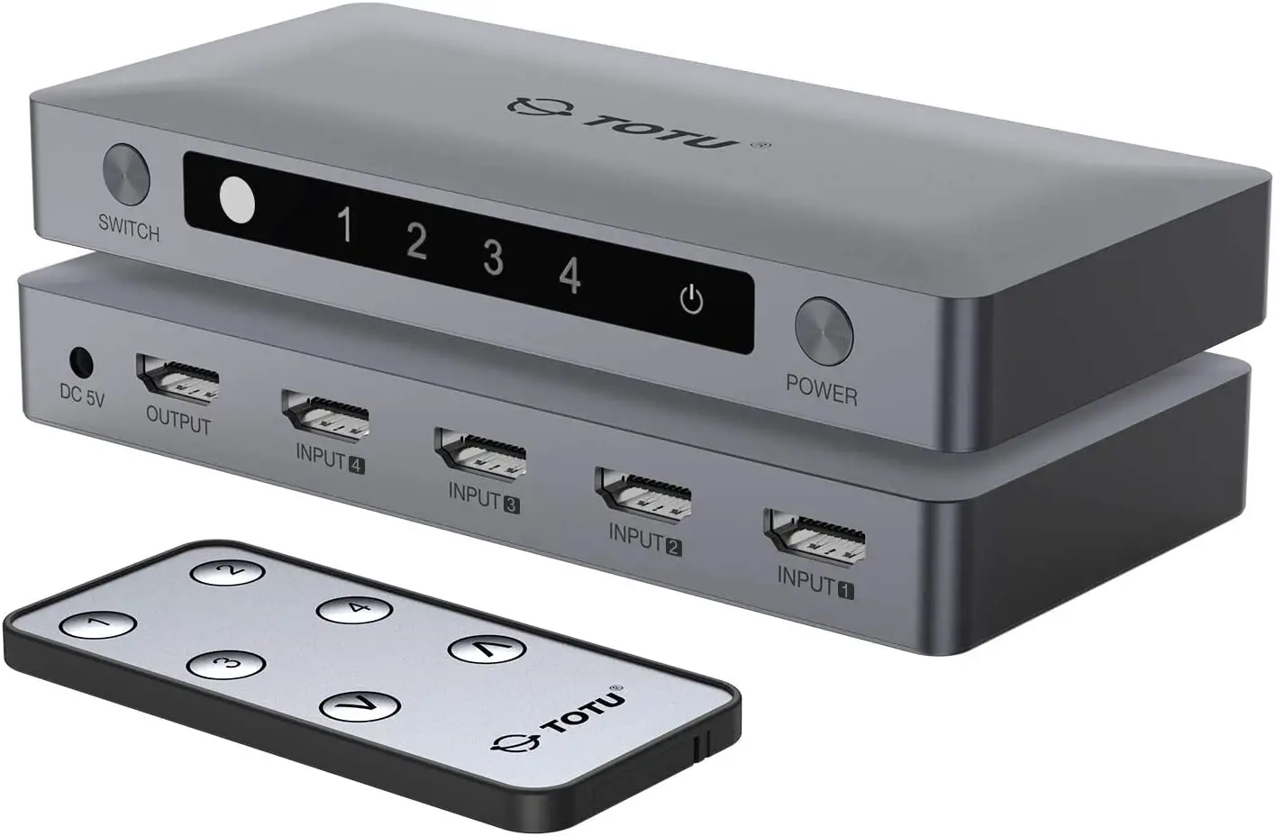 TOTU TT-HS001B HDMI 2.0 Switcher with IR Remote Control-product