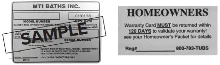 Warranty Cards and CERTIFICATION Labels 